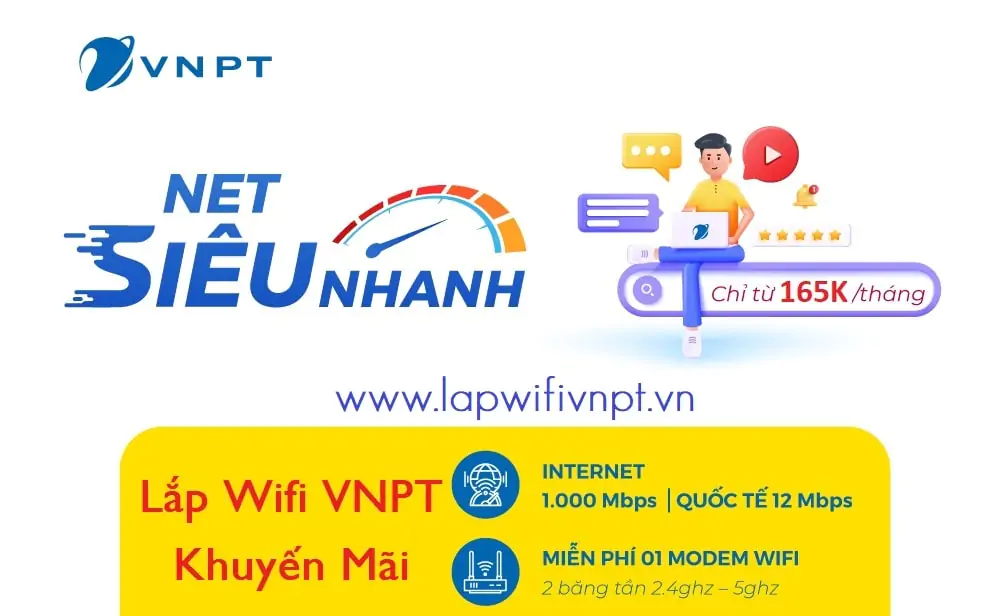 Khuyến mãi sốc khi lắp wifi VNPT